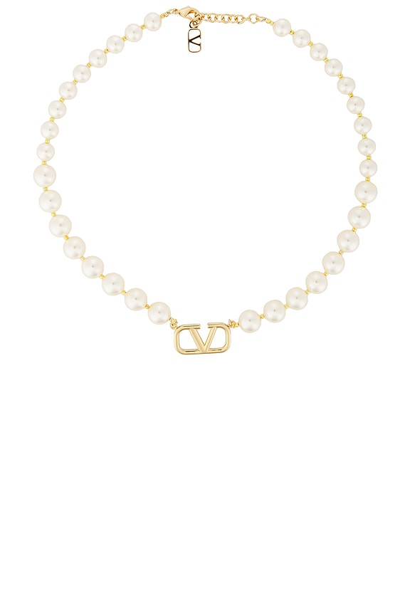 givenchy G LINK PEARLS NECK ネックレス　現行　美品 Givenchy G Link Lock Medium Necklace in Silver Grey | FWRD