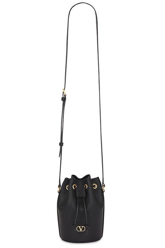 Valentino Garavani V Logo Signature Mini Bag in Nero | FWRD