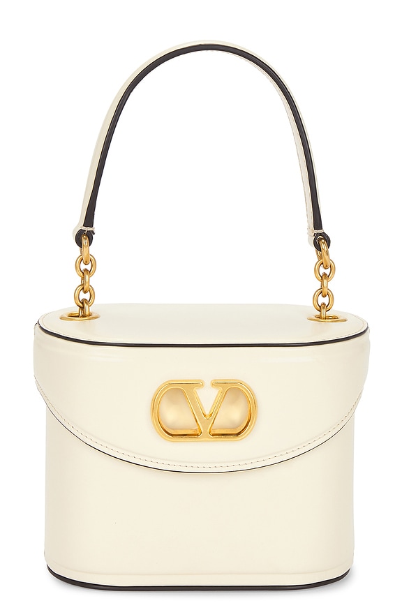 Bottega Veneta Small Andiamo Parachute Bag in Ecru & Muse Brass | FWRD