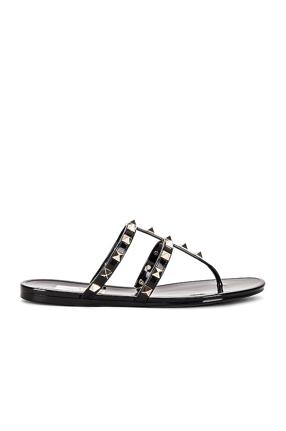 The Row City Flip Flop in Black | FWRD