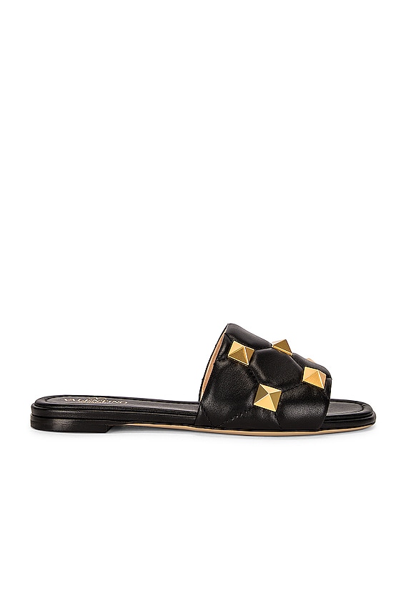Saint Laurent Tribute Nu Pieds Patent Leather Flat Sandals