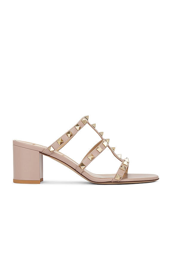 Valentino Garavani V Logo Signature Slide in Naturale | FWRD