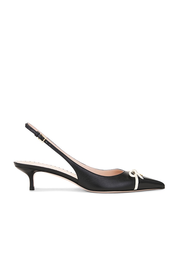 Balenciaga Monaco Sling Back Pump in Black & Gold | FWRD