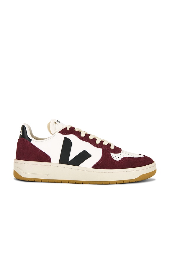 Amiri Bandana Denim Skeleton Top Low Sneaker in Burgundy | FWRD