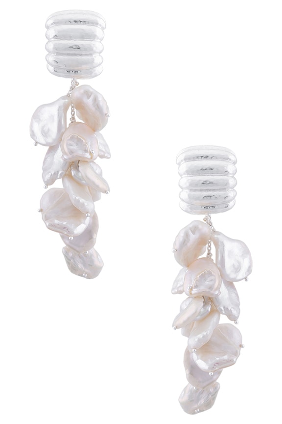 ピアス Alessandra Rich l Bow Earrings Alessandra Rich Bow Earrings in Crystal & Gold | FWRD