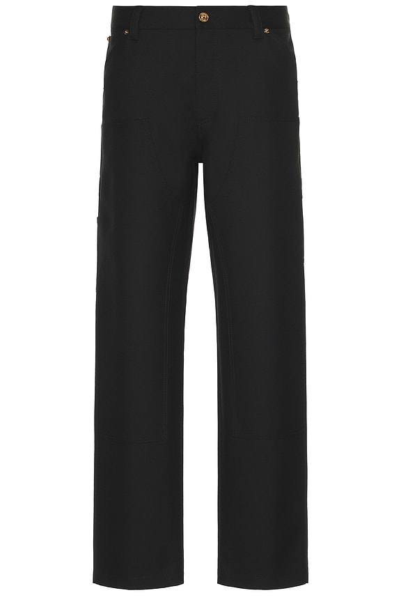 【送料&関税込】Givenchy High Waisted Military Trousers Givenchy Loose Fit Cargo Pocket Pants in Black | FWRD