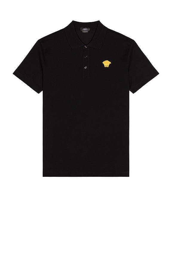 TOM FORD Silk Cotton Piquet Polo Ss Polo in Black | FWRD