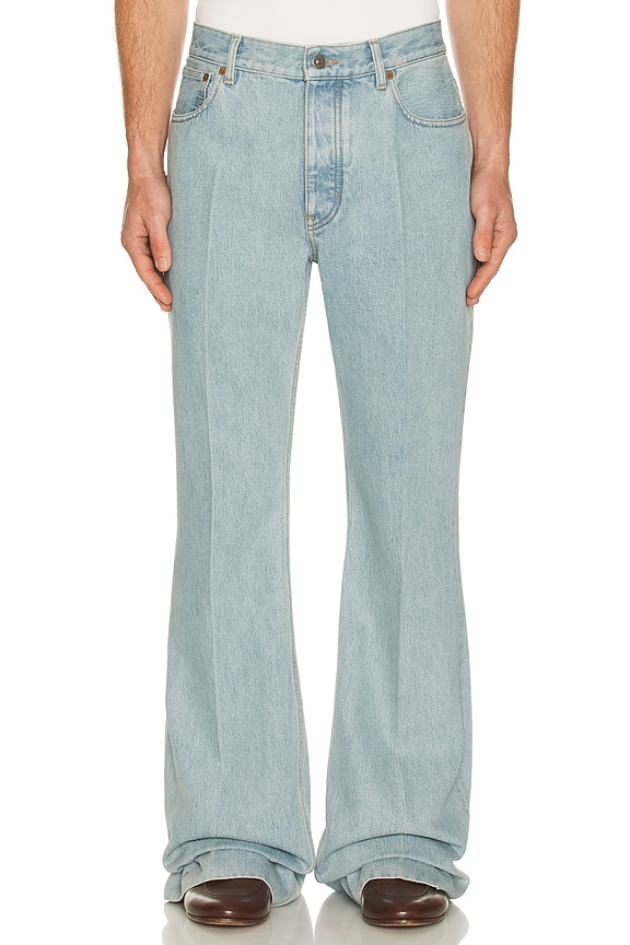 Amiri Stacked Flare Jean in Clay Indigo | FWRD