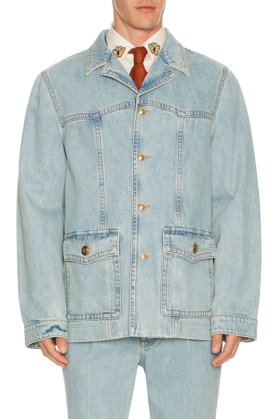 Acne Studios Bla Konst Tent Jacket in Mid Blue | FWRD