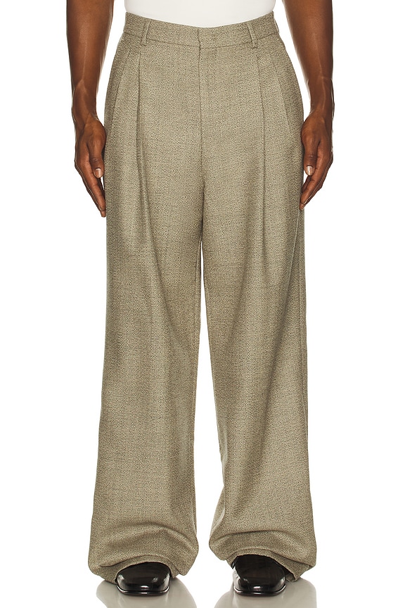 MM6 maison margiela ワイドスウェットパンツ 23SS MM6 Maison Margiela スウェットパンツ - Brown, Washed Black