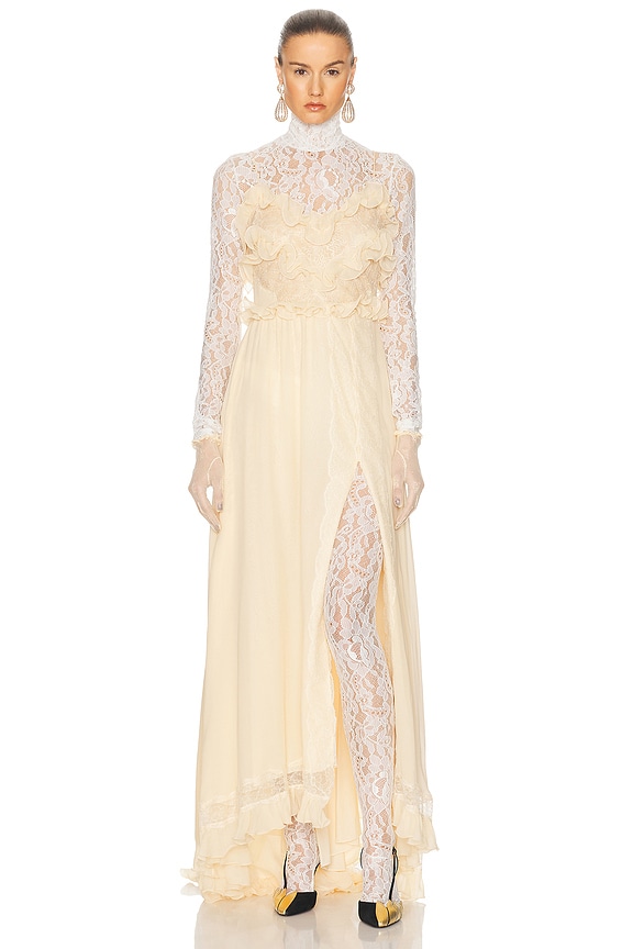 SELF PORTRAIT オフンワクトレス RS23099M0 WHITE White Racer Back Viscose Knit Maxi Dress – self-portrait-US