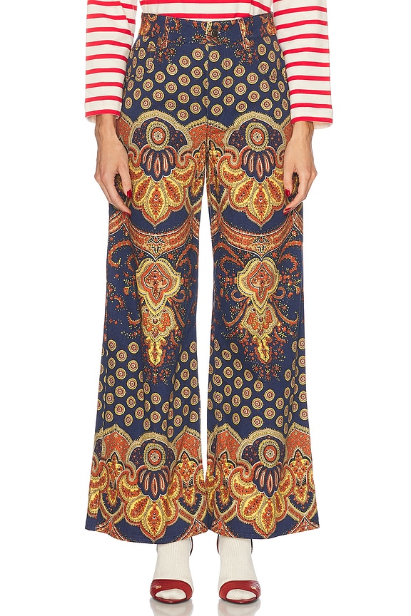 Isabel Marant Etoile Fedora Pant in Black & Ochre | FWRD Isabel Marant Etoile Fedora Pant in Black & Ochre | FWRD