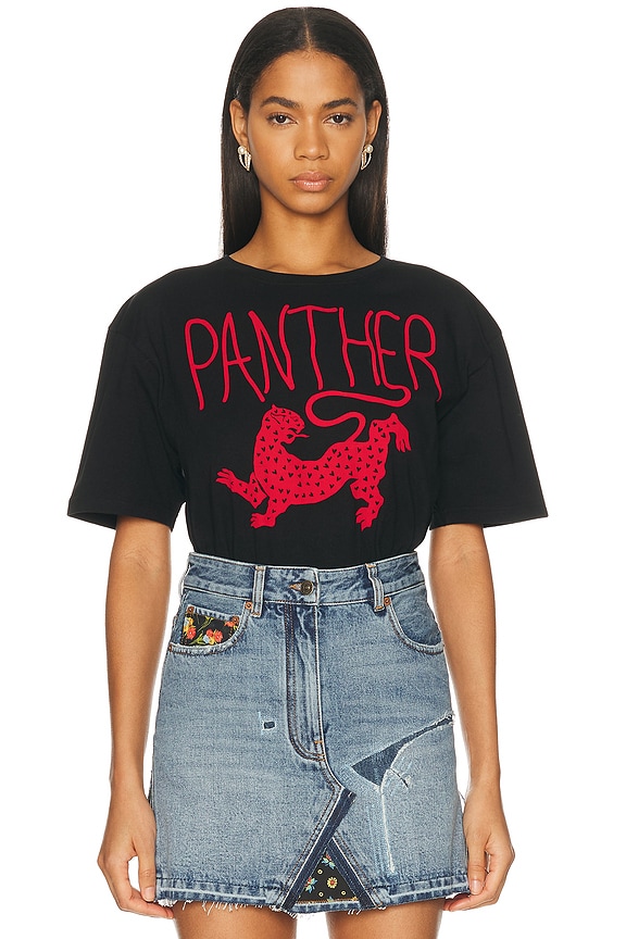 Burberry Carrick Oversized Fit T-Shirt With EKD Graphic in Black