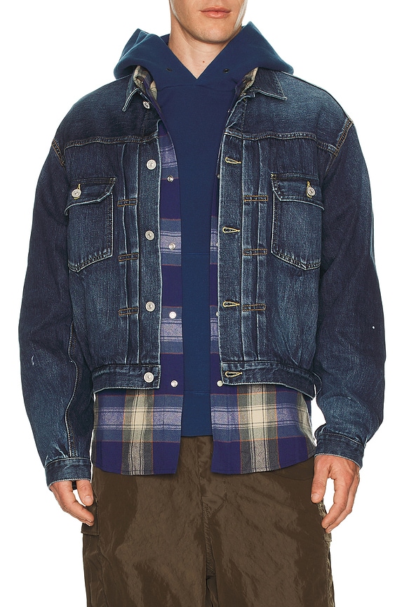 Greg Lauren Army Kimono in Blue & Army | FWRD