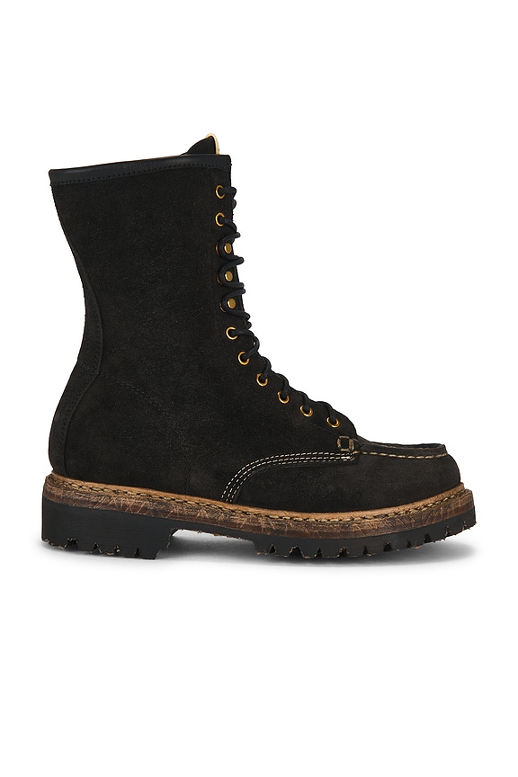 Rick Owens x Dr. Martens Quad Sole Steel Toe Boot in Black | FWRD