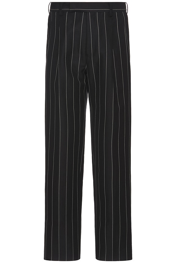 Andersson Bell B&W Stripe Polo Sweater in Black | FWRD