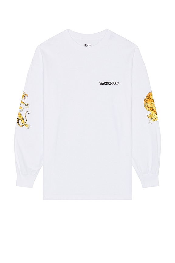 トップス WACKO MARIA Tim Lehi Crew Neck L/S T BLK WACKO MARIA Tim Lehi Crew Neck Long Sleeve T-Shirt Type-3 in White