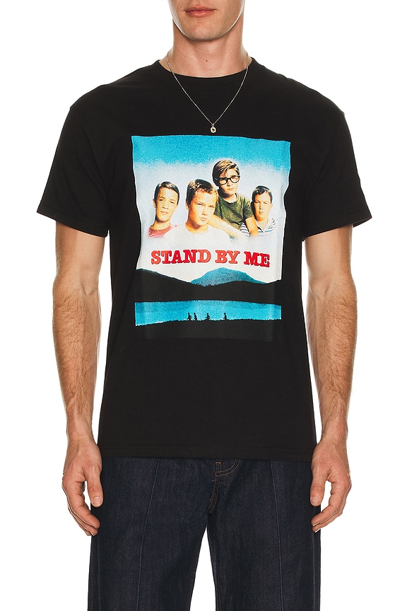 Raf Simons Open Side Graphic Tee in Black | FWRD