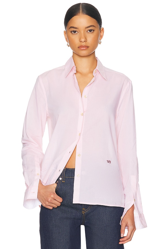 Alexander Wang Boyfriend Button Up Top in Light Pink | FWRD Alexander Wang Boyfriend Button Up Top in Light Pink | FWRD