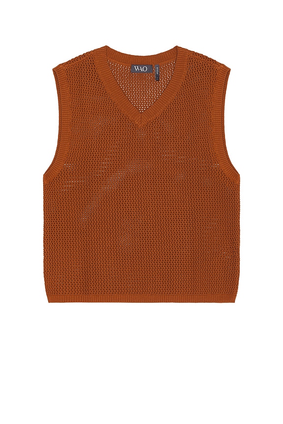 Nicholas Daley Crochet Vest in Orange Mustard | FWRD