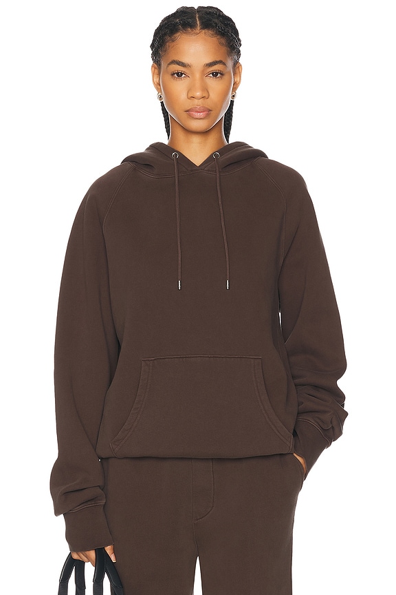 NILI LOTAN Callie Zip Up Hoodie in Brown | FWRD