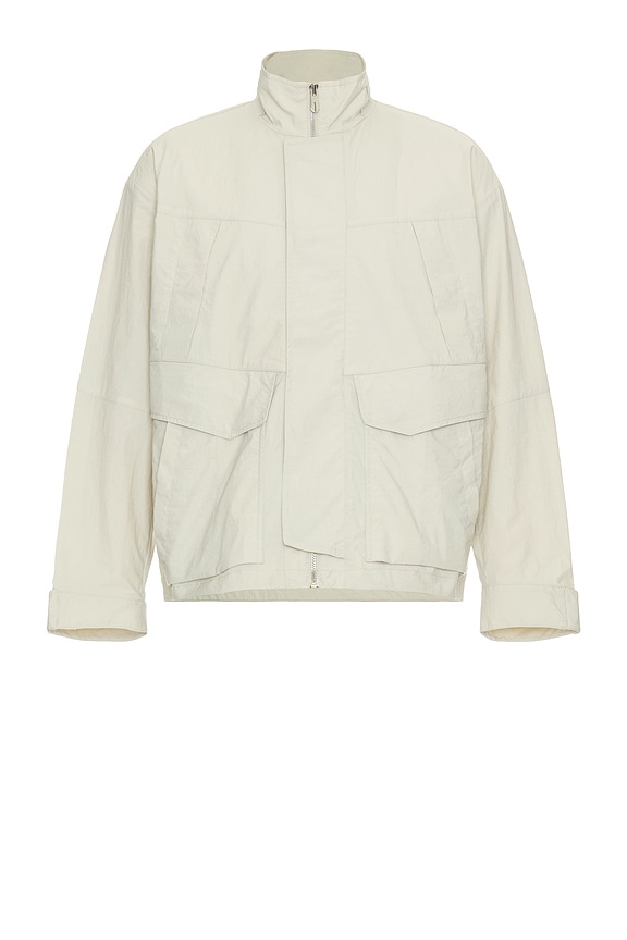 Fear of God Wrinkled Polyester Half Zip High Neck Track Jacket in