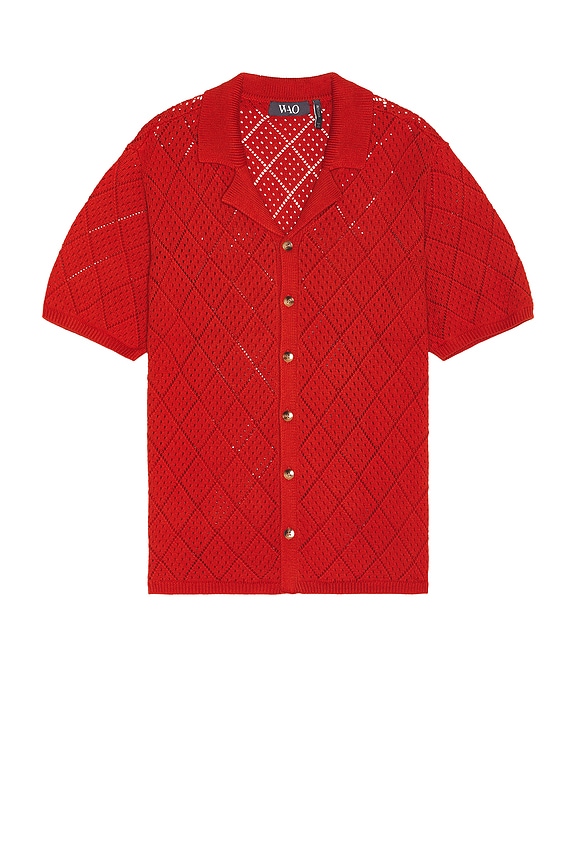 Needles Cut-Off Bottom Classic Shirt in Red | FWRD