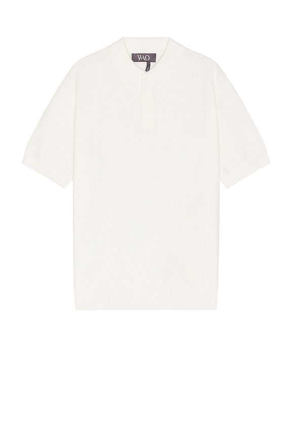 AMI Paris De Coeur Polo Shirt in White | FWRD