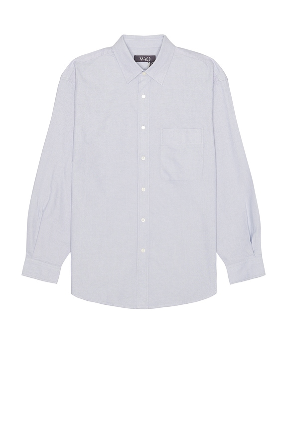Beams Plus B.d. Short Sleeve Oxford Shirt in Sax | FWRD