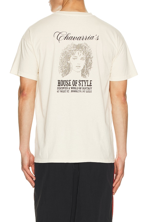 Raf Simons Easy Fit Summer Games Tee in White & Black | FWRD