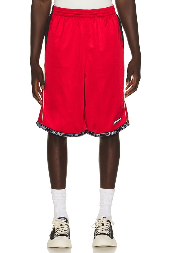 Amiri Bandana B-Ball Shorts in Blue & Black | FWRD