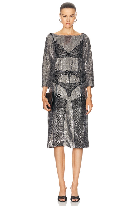 Fear of God ESSENTIALS T-Shirt Dress in Dark Heather | FWRD