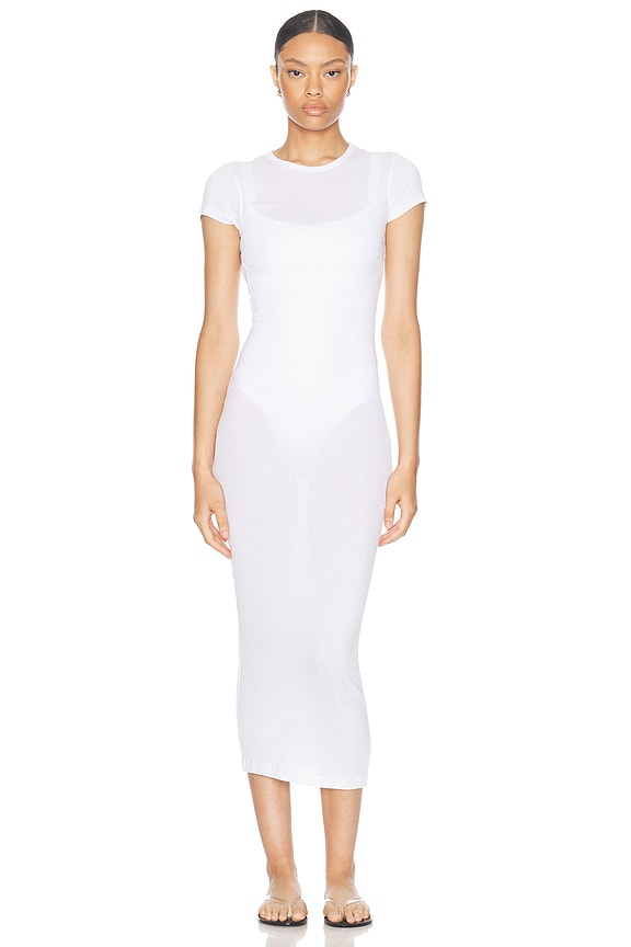 Norma Kamali ベルト付き ミディドレス ホワイト Belted midi dress in white - Norma Kamali | Mytheresa