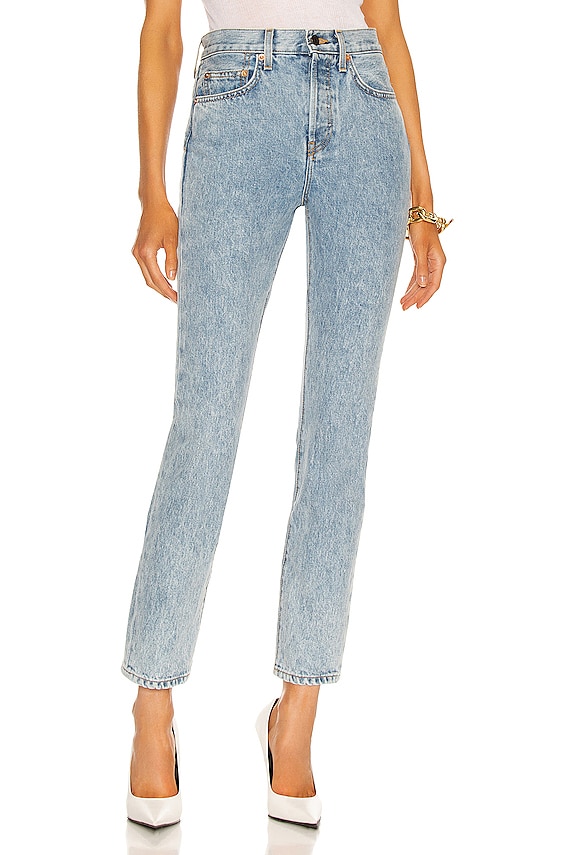 GRLFRND Kendall High Rise Stretch Skinny in Malibu | FWRD