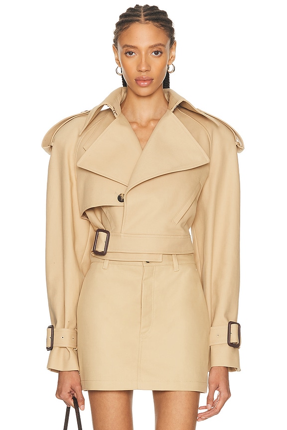 Toteme Avignon Leather Jacket in Ivory | FWRD