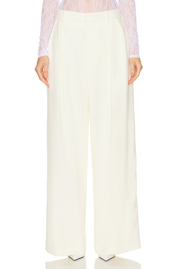 国内発 GIVENCHY ホワイトコットンプリーツパンツ Givenchy プリーツコットンパンツ (パンツ) IFCHIC.COM