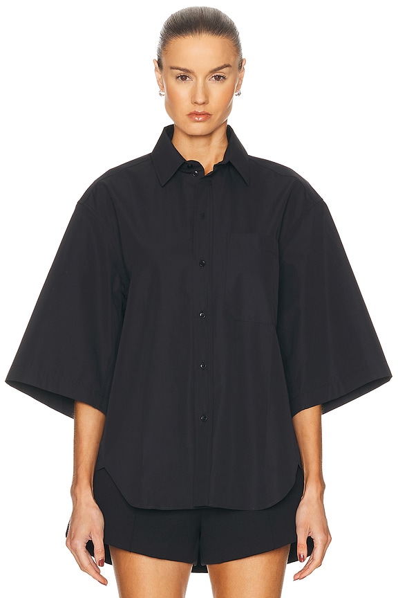 Bottega Veneta Short Sleeve Shirt in Dark Night | FWRD