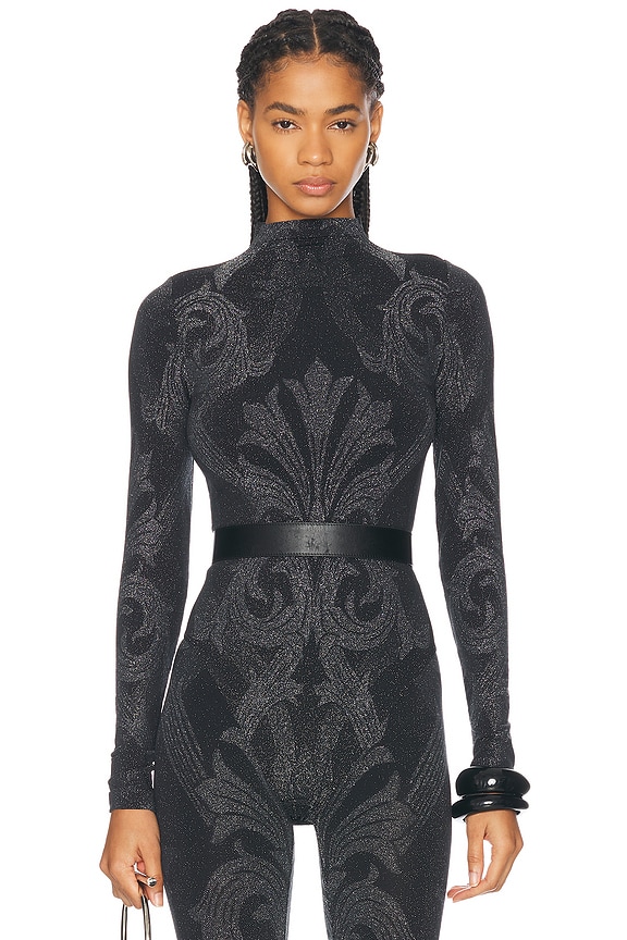 Isabel Marant Izzi Top in Black & Silver | FWRD