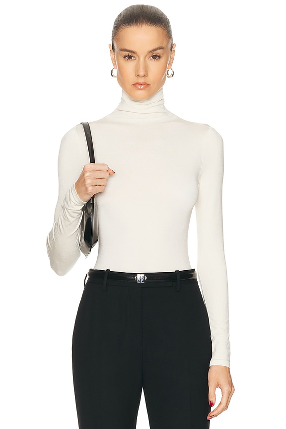 KHAITE Maddy Long Bustier Top in Cream | FWRD