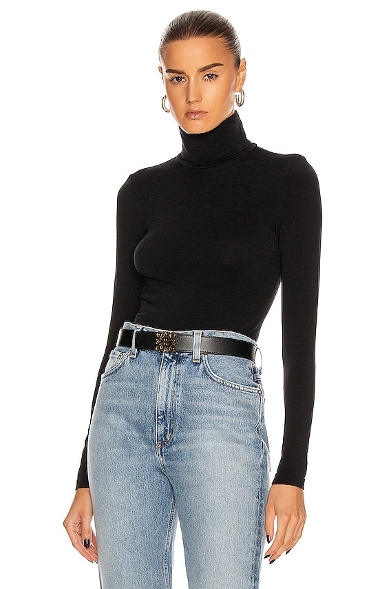 Helmut Lang Back Cutout Long Sleeve Top in Black | FWRD