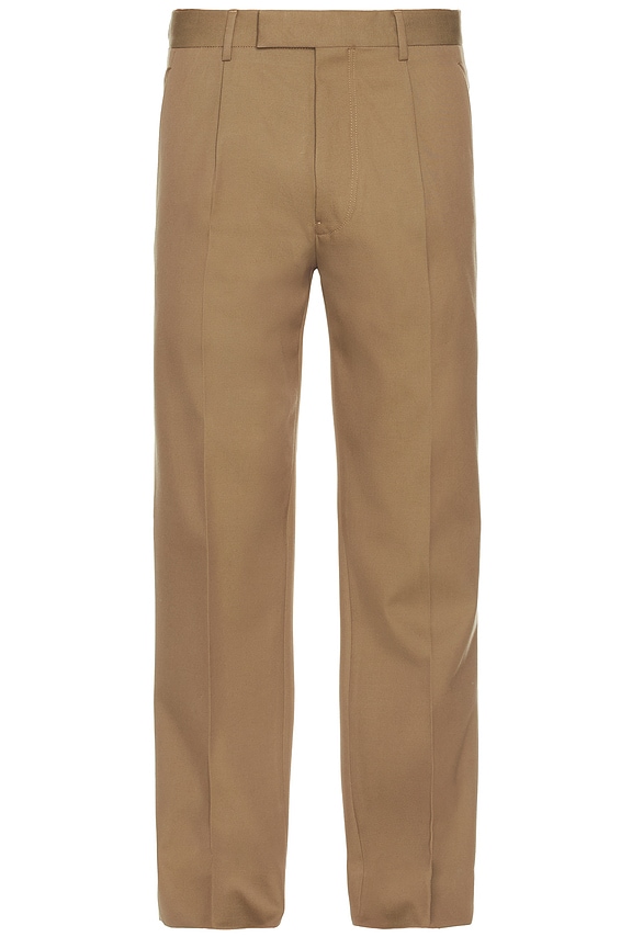 WACKO MARIA Double Pleated Chino Trousers in Brown | FWRD