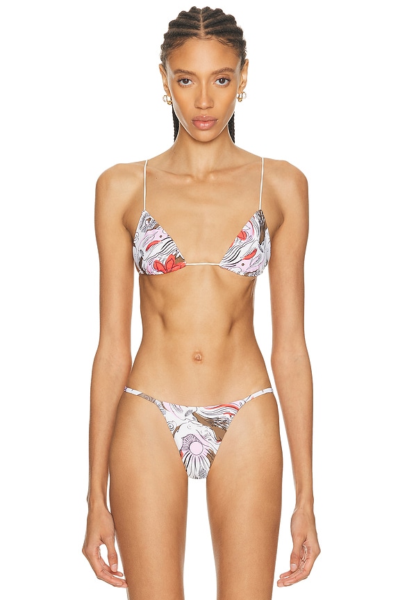 Alexander Wang Allover Ruffle Bikini Top in Black | FWRD