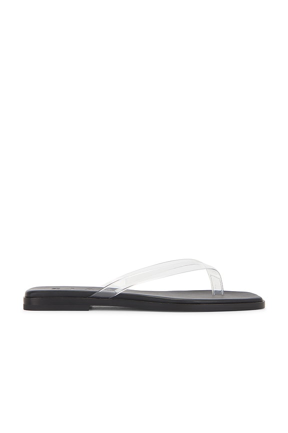 Toteme Leather Crossover Slide in Off White | FWRD