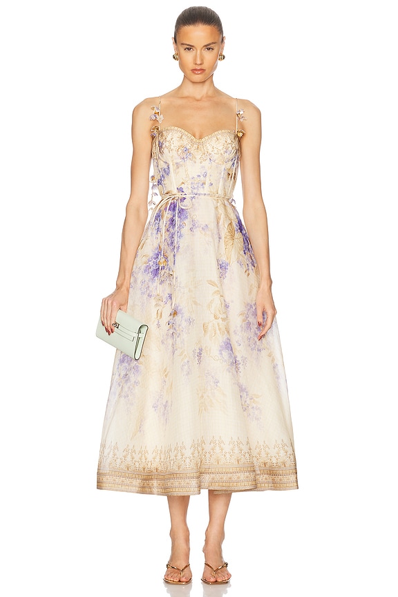 Zimmermann Illuminate Gown in Turquoise Paisley | FWRD