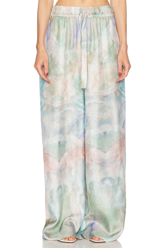 Zimmermann Melody Wide Leg Pant in Taupe Floral | FWRD
