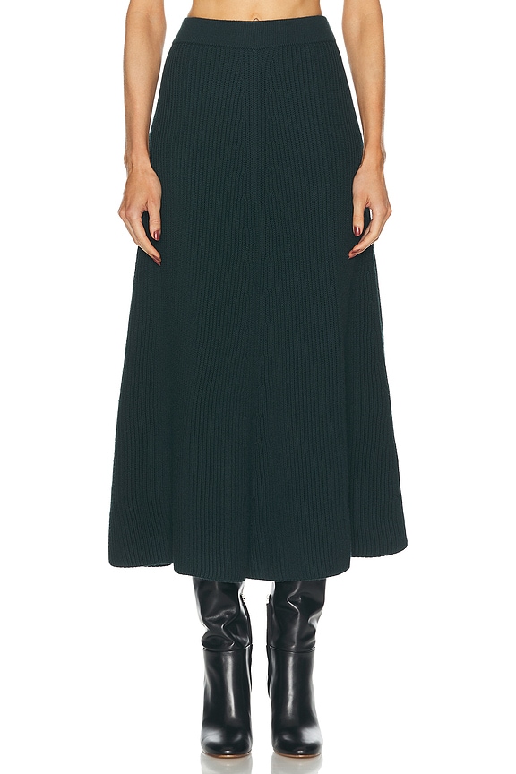 Maison Margiela Denim Midi Skirt in Dirty Wash | FWRD