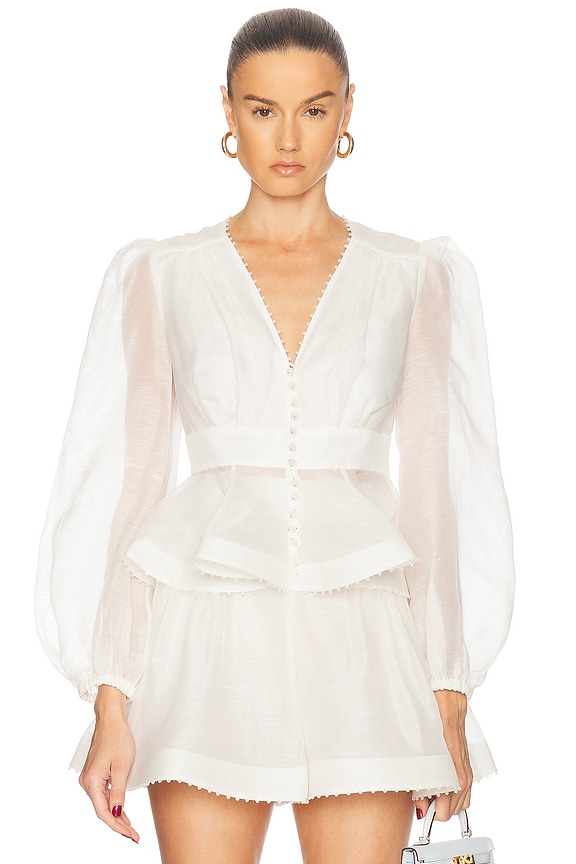 Isabel Marant Etoile Jayden Top in White | FWRD