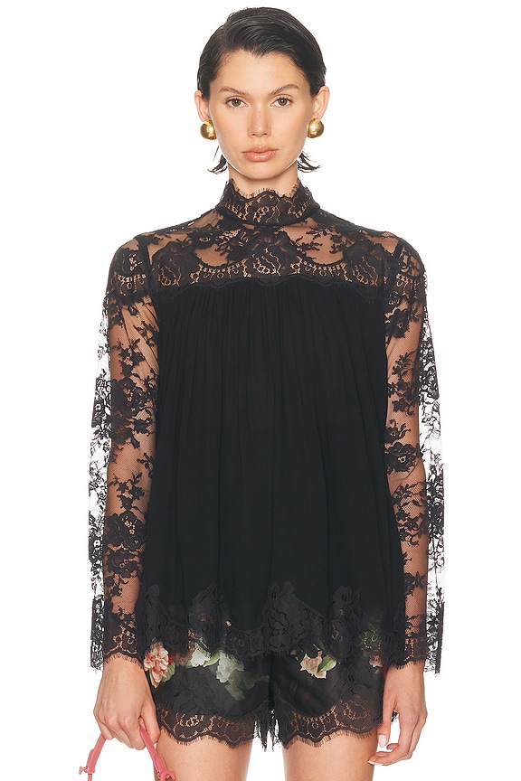 L'Academie by Marianna Kayden Top in Black | FWRD