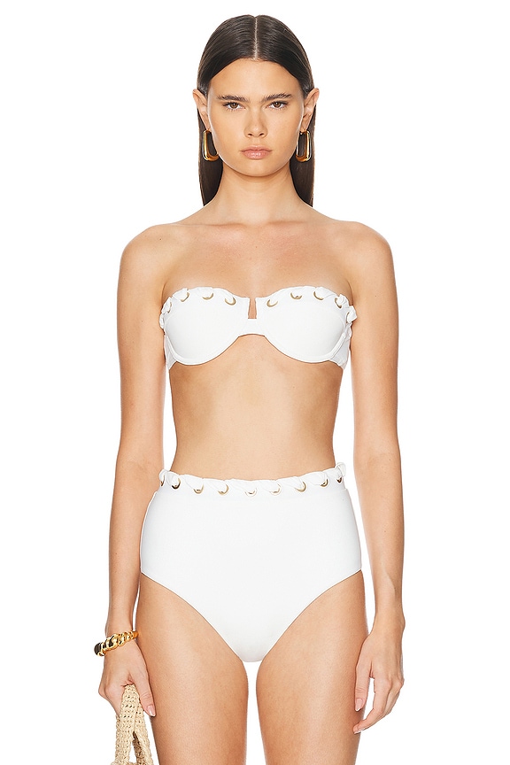 Tie-dye bandeau and thong bikini Woman, Patterned | TWINSET