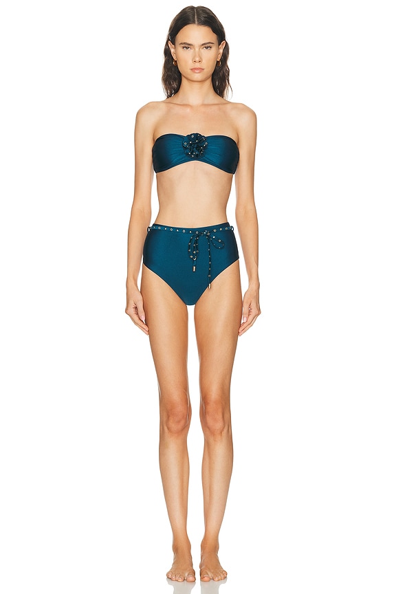 Zimmermann Acacia Corset One Piece Swimsuit in Musk | FWRD